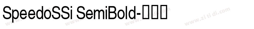 SpeedoSSi SemiBold字体转换